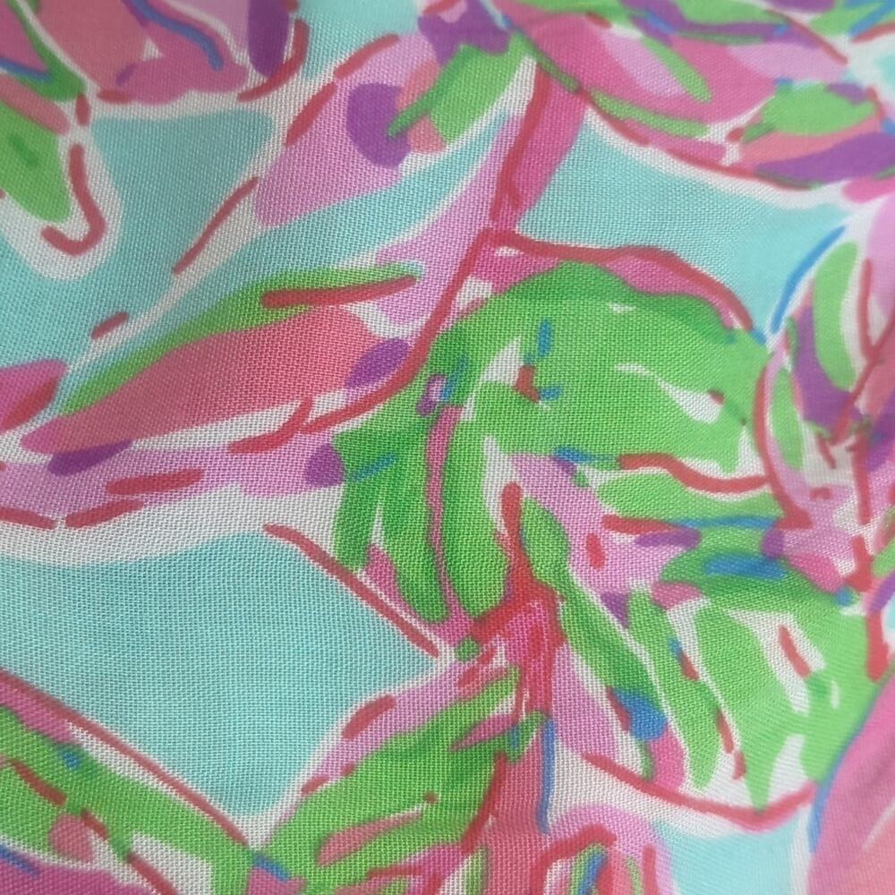 Lilly Pulitzer Infinity Scarf Pink Turquoise Style #4628 Tropical Resort Wear - Picture 4 of 8